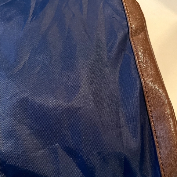 Authentic imported nylon bag blue and brown - Picture 5 of 15